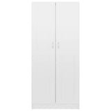 Book Cabinet High Gloss White 82.5x30.5x185.5 cm Engineered Wood - Rear View