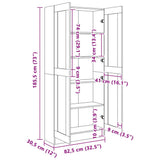 Book Cabinet High Gloss White 82.5x30.5x185.5 cm Engineered Wood