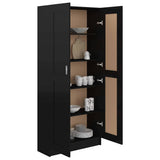Book Cabinet High Gloss Black 82.5x30.5x185.5 cm Engineered Wood