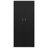 Book Cabinet High Gloss Black 82.5x30.5x185.5 cm Engineered Wood