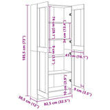 Book Cabinet High Gloss Black 82.5x30.5x185.5 cm Engineered Wood