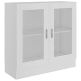 Vitrine Cabinet White 82.5x30.5x80 cm Engineered Wood - Front View