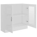 Vitrine Cabinet White 82.5x30.5x80 cm Engineered Wood - 45-Degree Angle