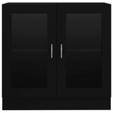 Vitrine Cabinet Black 82.5x30.5x80 cm Engineered Wood - Rear View