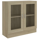 Vitrine Cabinet Sonoma Oak 82.5x30.5x80 cm Engineered Wood - Front View