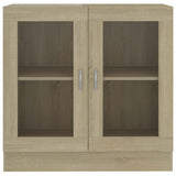 Vitrine Cabinet Sonoma Oak 82.5x30.5x80 cm Engineered Wood - 45-Degree Angle