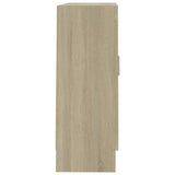 Vitrine Cabinet Sonoma Oak 82.5x30.5x80 cm Engineered Wood - Rear View