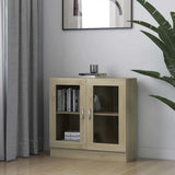 Vitrine Cabinet Sonoma Oak 82.5x30.5x80 cm Engineered Wood