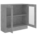 Vitrine Cabinet Concrete Grey 82.5x30.5x80 cm Engineered Wood - Top-Down View