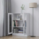 Vitrine Cabinet White 82.5x30.5x115 cm Engineered Wood - Side View