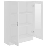 Vitrine Cabinet White 82.5x30.5x115 cm Engineered Wood - 45-Degree Angle