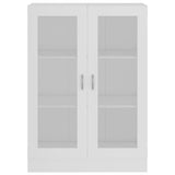 Vitrine Cabinet White 82.5x30.5x115 cm Engineered Wood - Rear View