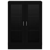Vitrine Cabinet Black 82.5x30.5x115 cm Engineered Wood - Rear View