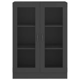 Vitrine Cabinet Grey 82.5x30.5x115 cm Engineered Wood