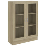 Vitrine Cabinet Sonoma Oak 82.5x30.5x115 cm Engineered Wood - Front View