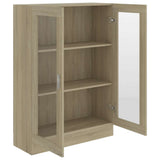 Vitrine Cabinet Sonoma Oak 82.5x30.5x115 cm Engineered Wood - Top-Down View