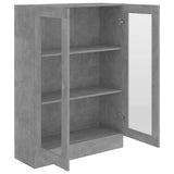 Vitrine Cabinet Concrete Grey 82.5x30.5x115 cm Engineered Wood - Top-Down View