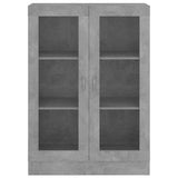 Vitrine Cabinet Concrete Grey 82.5x30.5x115 cm Engineered Wood