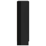Vitrine Cabinet High Gloss Black 82.5x30.5x115 cm Engineered Wood