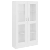 Vitrine Cabinet White 82.5x30.5x150 cm Engineered Wood - Front View