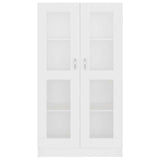 Vitrine Cabinet White 82.5x30.5x150 cm Engineered Wood - Rear View