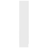 Vitrine Cabinet White 82.5x30.5x150 cm Engineered Wood - Close-Up Angle
