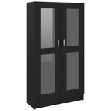 Vitrine Cabinet Black 82.5x30.5x150 cm Engineered Wood - Front View