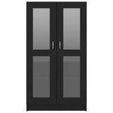 Vitrine Cabinet Black 82.5x30.5x150 cm Engineered Wood