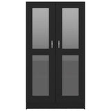 Vitrine Cabinet Black 82.5x30.5x150 cm Engineered Wood - Rear View