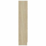 Vitrine Cabinet Sonoma Oak 82.5x30.5x150 cm Engineered Wood - Rear View