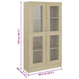 Vitrine Cabinet Sonoma Oak 82.5x30.5x150 cm Engineered Wood
