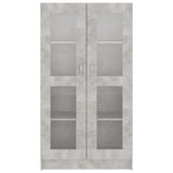Vitrine Cabinet Concrete Grey 82.5x30.5x150 cm Engineered Wood - Rear View