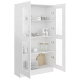 Vitrine Cabinet High Gloss White 82.5x30.5x150 cm Engineered Wood - Top-Down View
