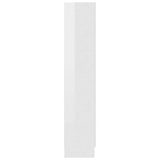 Vitrine Cabinet High Gloss White 82.5x30.5x150 cm Engineered Wood