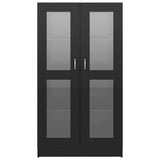 Vitrine Cabinet High Gloss Black 82.5x30.5x150 cm Engineered Wood