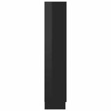 Vitrine Cabinet High Gloss Black 82.5x30.5x150 cm Engineered Wood