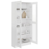 Vitrine Cabinet White 82.5x30.5x185 cm Engineered Wood - Top-Down View