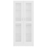 Vitrine Cabinet White 82.5x30.5x185 cm Engineered Wood