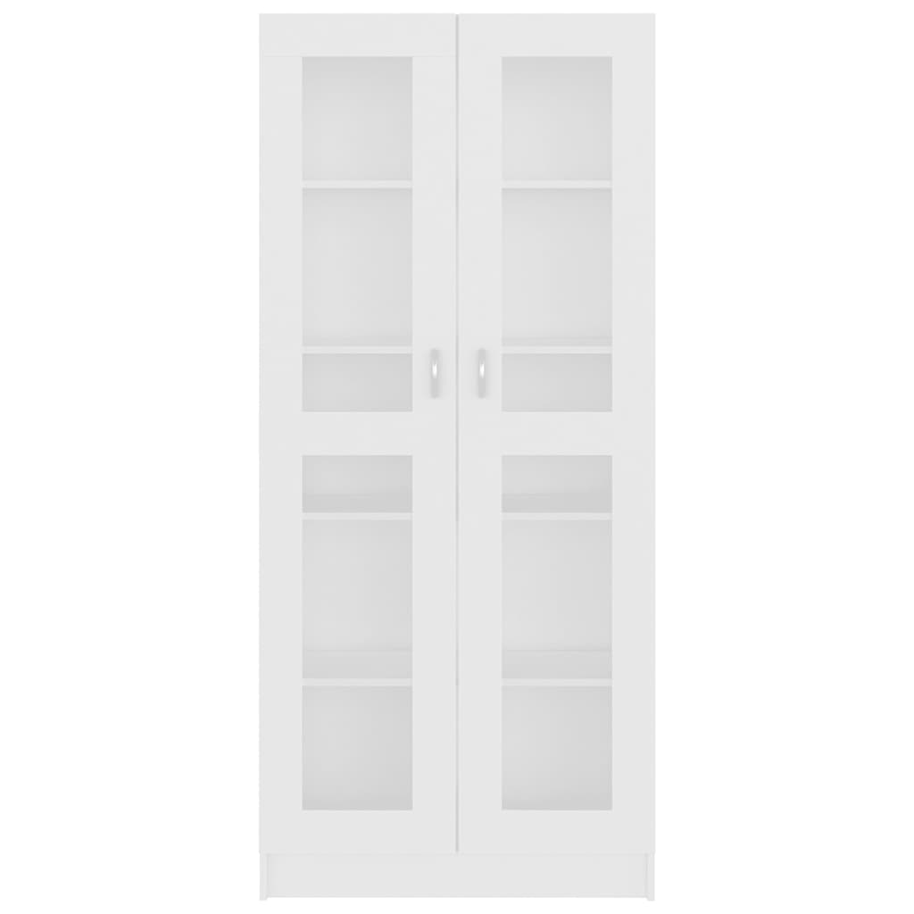 Vitrine Cabinet White 82.5x30.5x185 cm Engineered Wood