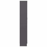Vitrine Cabinet Grey 82.5x30.5x185 cm Engineered Wood - Close-Up Angle