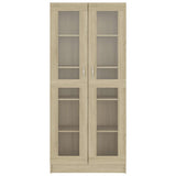 Vitrine Cabinet Sonoma Oak 82.5x30.5x185 cm Engineered Wood