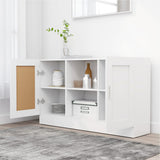 Sideboard White 120x30.5x70 cm Engineered Wood - Side View