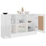 Sideboard White 120x30.5x70 cm Engineered Wood - Close-Up Angle