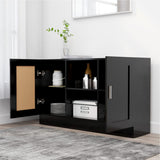 Sideboard Black 120x30.5x70 cm Engineered Wood - Side View