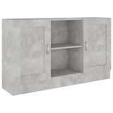 Sideboard Concrete Grey 120x30.5x70 cm Engineered Wood - Front View