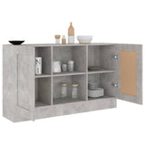 Sideboard Concrete Grey 120x30.5x70 cm Engineered Wood - Top-Down View