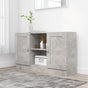 Sideboard Concrete Grey 120x30.5x70 cm Engineered Wood