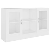 Vitrine Cabinet White 120x30.5x70 cm Engineered Wood - Front View