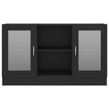 Vitrine Cabinet Black 120x30.5x70 cm Engineered Wood - Rear View