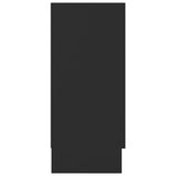 Vitrine Cabinet Black 120x30.5x70 cm Engineered Wood - Close-Up Angle